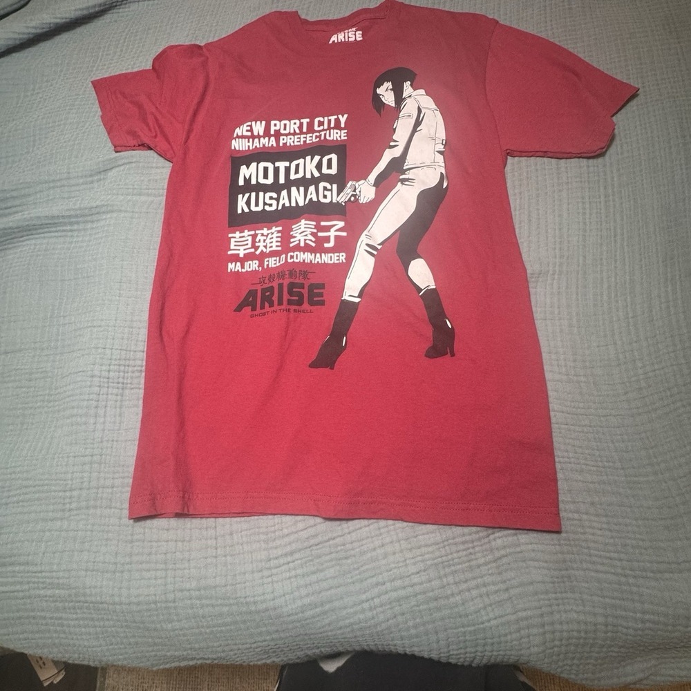 Ghost In‎ The Shell Arise Red Motoko Kusanagi Japanese Anime Girl T Shirt Unisex